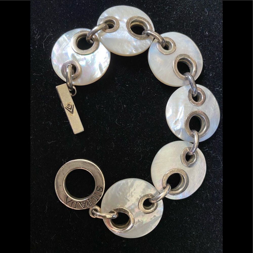 **NEW**Silpada mother of Pearl & sterling bracelet